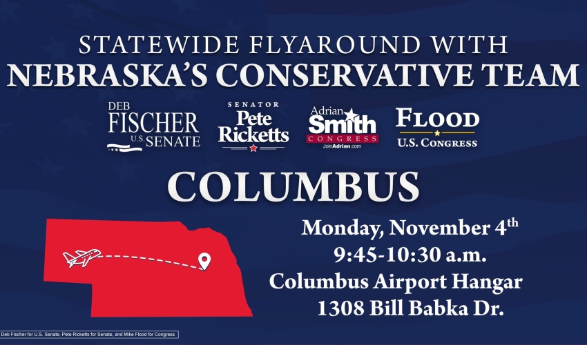 Nebraska Conservative Fly Around Stopping in Columbus November 4th